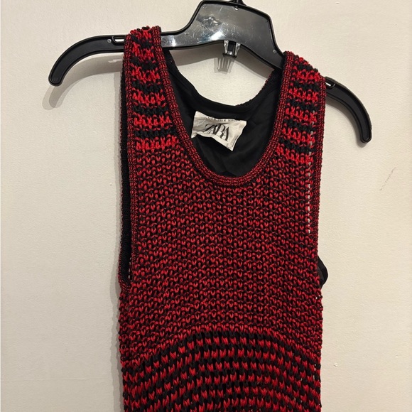 Zara Red and Black Maxi Dress - Picture 3 of 5